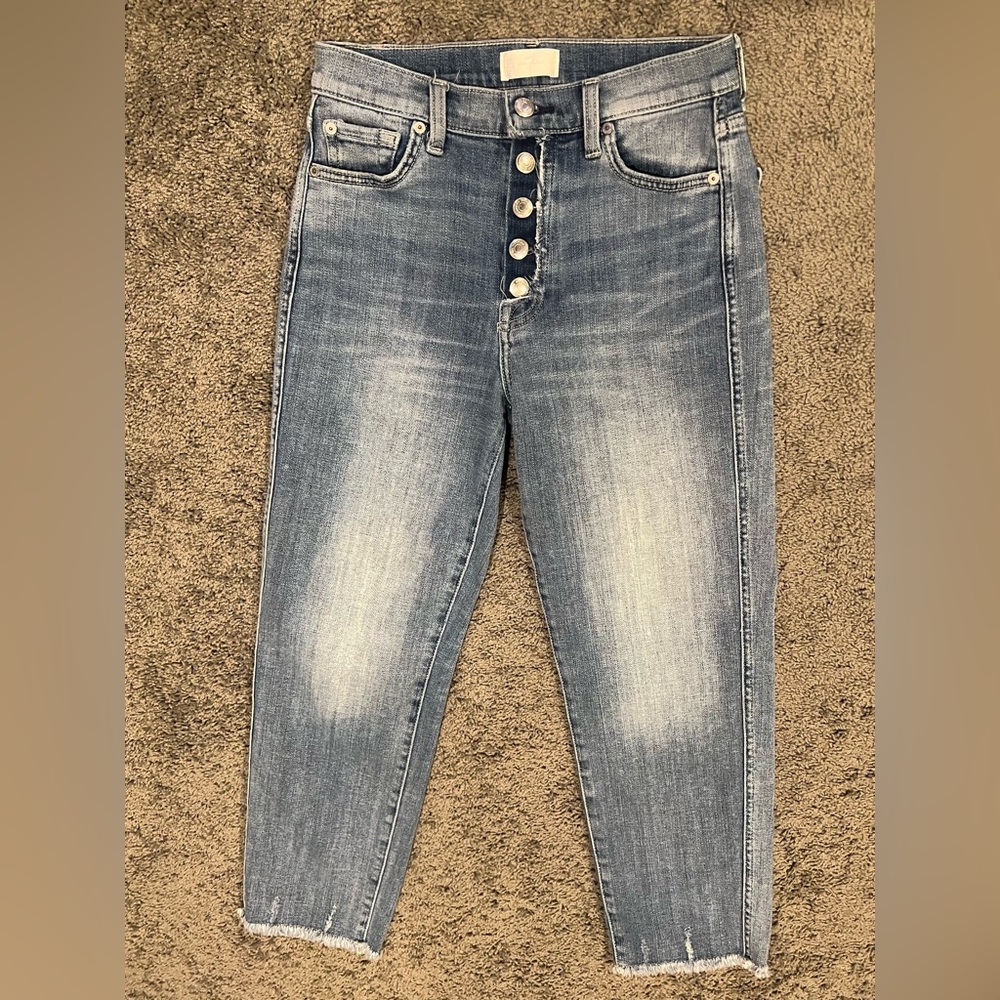 7 For All Mankind High Rise Crop Jeans